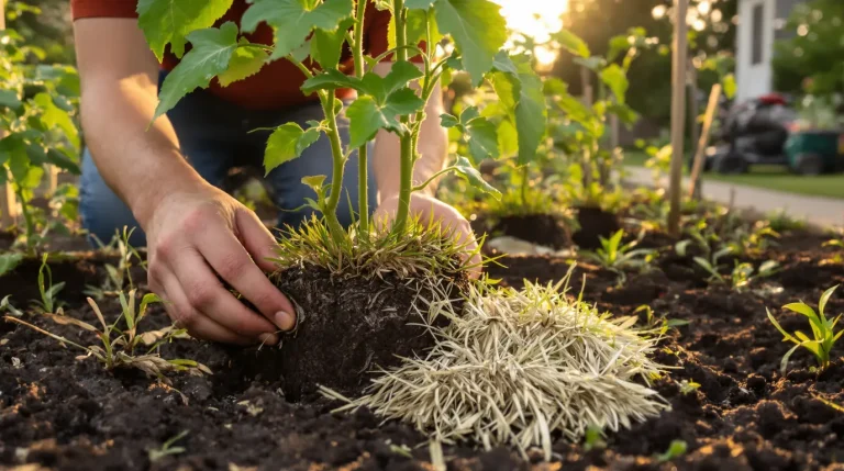 Ce paillage gratuit de la tondeuse en avril ravage invisiblement les racines de vos tomates