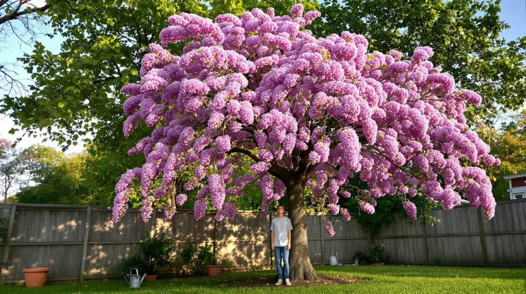 Cet arbre venu d'ailleurs pousse de 4 mètres par an, sa floraison printanière sublime attire les abeilles