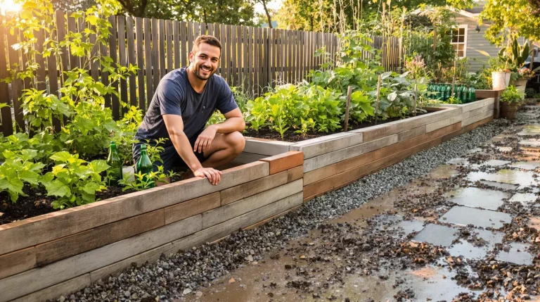 Comment j’ai fabriqué une bordure de potager durable en bois, briques ou matériaux recyclés