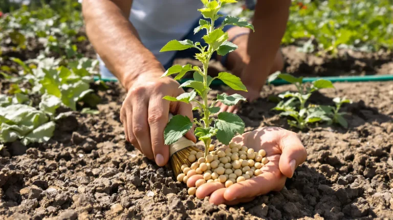 Pendant que le potager grille cet été, cette petite bille plantée en avril va chercher l’eau en profondeur